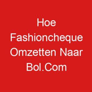 fashioncheque omzetten